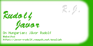 rudolf javor business card