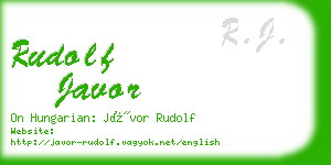 rudolf javor business card
